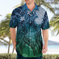 Pacific Beauty Girl Hawaiian Shirt Blue Polyneisan Tribal Vintage Motif LT9 - Polynesian Pride