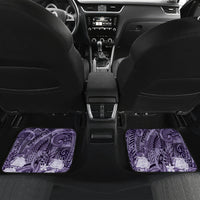 Pacific Beauty Girl Car Mats Violet Polyneisan Tribal Vintage Motif