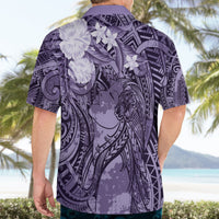 Pacific Beauty Girl Hawaiian Shirt Violet Polyneisan Tribal Vintage Motif LT9 - Polynesian Pride