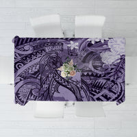 Pacific Beauty Girl Tablecloth Violet Polyneisan Tribal Vintage Motif