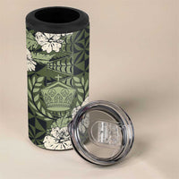 Tongan Kupesi Ngatu Hibiscus Vintage Motif 4 in 1 Can Cooler Tumbler