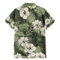Tongan Kupesi Ngatu Hibiscus Vintage Motif Family Matching Mermaid Dress and Hawaiian Shirt