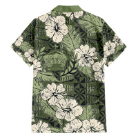 Tongan Kupesi Ngatu Hibiscus Vintage Motif Family Matching Puletasi and Hawaiian Shirt
