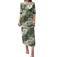 Tongan Kupesi Ngatu Hibiscus Vintage Motif Family Matching Puletasi and Hawaiian Shirt