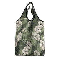 Tongan Kupesi Ngatu Hibiscus Vintage Motif Grocery Bag