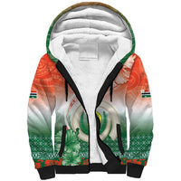 Penama Vanuatu Sherpa Hoodie Hibiscus Sand Drawing with Pacific Pattern LT9 Unisex Red Art - Polynesian Pride