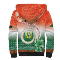 Penama Vanuatu Sherpa Hoodie Hibiscus Sand Drawing with Pacific Pattern LT9 - Polynesian Pride