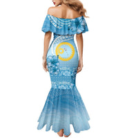 Sanma Vanuatu Mermaid Dress Hibiscus Sand Drawing with Pacific Pattern LT9 - Polynesian Pride