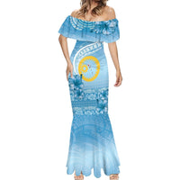 Sanma Vanuatu Mermaid Dress Hibiscus Sand Drawing with Pacific Pattern LT9 - Polynesian Pride