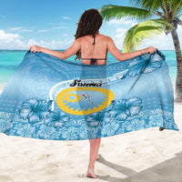 Sanma Vanuatu Sarong Hibiscus Sand Drawing with Pacific Pattern