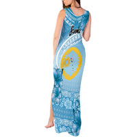 Sanma Vanuatu Tank Maxi Dress Hibiscus Sand Drawing with Pacific Pattern LT9 - Polynesian Pride