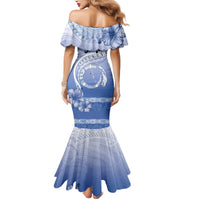 Shefa Vanuatu Mermaid Dress Hibiscus Sand Drawing with Pacific Pattern LT9 - Polynesian Pride