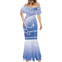 Shefa Vanuatu Mermaid Dress Hibiscus Sand Drawing with Pacific Pattern LT9 - Polynesian Pride