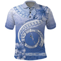 Shefa Vanuatu Polo Shirt Hibiscus Sand Drawing with Pacific Pattern