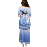 Shefa Vanuatu Puletasi Hibiscus Sand Drawing with Pacific Pattern LT9 - Polynesian Pride