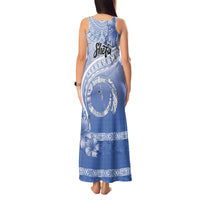 Shefa Vanuatu Tank Maxi Dress Hibiscus Sand Drawing with Pacific Pattern LT9 - Polynesian Pride