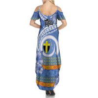 Tafea Vanuatu Summer Maxi Dress Hibiscus Sand Drawing with Pacific Pattern LT9 - Polynesian Pride