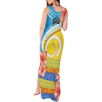 Torba Vanuatu Tank Maxi Dress Hibiscus Sand Drawing with Pacific Pattern LT9 - Polynesian Pride