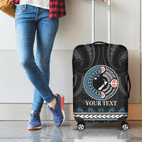 Custom Fiji and New Zealand Luggage Cover Maori Fern Mix Tapa Tribal Unique LT9 - Polynesian Pride