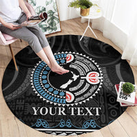 Custom Fiji and New Zealand Round Carpet Maori Fern Mix Tapa Tribal Unique LT9 - Polynesian Pride