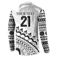 Custom Fiji Rugby Cibi Dance Button Sweatshirt Create History World Cup Sevens LT9 - Polynesian Pride