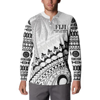 Custom Fiji Rugby Cibi Dance Button Sweatshirt Create History World Cup Sevens LT9 - Polynesian Pride