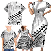 Custom Fiji Rugby Cibi Dance Family Matching Short Sleeve Bodycon Dress and Hawaiian Shirt Create History World Cup Sevens LT9 - Polynesian Pride