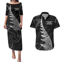 New Zealand Black Fern 7s Couples Matching Puletasi and Hawaiian Shirt History World Cup Sevens