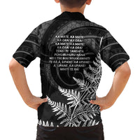 New Zealand Black Fern 7s Family Matching Off The Shoulder Long Sleeve Dress and Hawaiian Shirt History World Cup Sevens