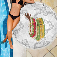 Hawaii Lei Kamehameha Beach Blanket Ke'oke'o Seamless Pattern Hibiscus Flower