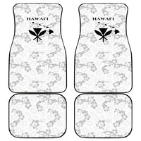 Hawaii Lei Kamehameha Car Mats Ke'oke'o Seamless Pattern Hibiscus Flower