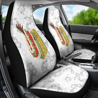 Hawaii Lei Kamehameha Car Seat Cover Ke'oke'o Seamless Pattern Hibiscus Flower