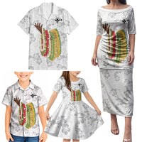 Hawaii Lei Kamehameha Family Matching Puletasi and Hawaiian Shirt Ke'oke'o Seamless Pattern Hibiscus Flower LT9 - Polynesian Pride