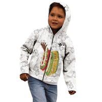 Hawaii Lei Kamehameha Kid Hoodie Ke'oke'o Seamless Pattern Hibiscus Flower LT9 - Polynesian Pride