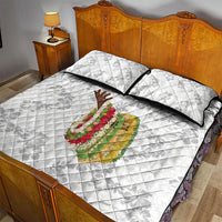 Hawaii Lei Kamehameha Quilt Bed Set Ke'oke'o Seamless Pattern Hibiscus Flower LT9 - Polynesian Pride