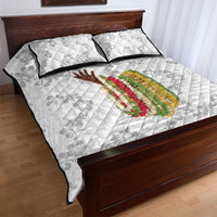 Hawaii Lei Kamehameha Quilt Bed Set Ke'oke'o Seamless Pattern Hibiscus Flower LT9 - Polynesian Pride