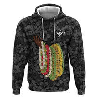 Hawaii Lei Kamehameha Hoodie Ele'ele Seamless Pattern Hibiscus Flower