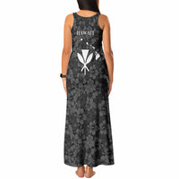 Hawaii Lei Kamehameha Tank Maxi Dress Ele'ele Seamless Pattern Hibiscus Flower LT9 - Polynesian Pride
