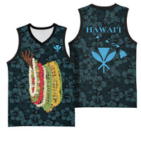 Hawaii Lei Kamehameha Basketball Jersey Uliuli Seamless Pattern Hibiscus Flower LT9 - Polynesian Pride