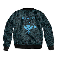 Hawaii Lei Kamehameha Bomber Jacket Uliuli Seamless Pattern Hibiscus Flower