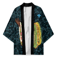 Hawaii Lei Kamehameha Kimono Uliuli Seamless Pattern Hibiscus Flower