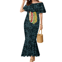 Hawaii Lei Kamehameha Mermaid Dress Uliuli Seamless Pattern Hibiscus Flower