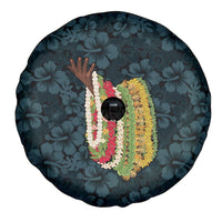 Hawaii Lei Kamehameha Spare Tire Cover Uliuli Seamless Pattern Hibiscus Flower