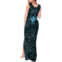 Hawaii Lei Kamehameha Tank Maxi Dress Uliuli Seamless Pattern Hibiscus Flower