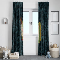 Hawaii Lei Kamehameha Window Curtain Uliuli Seamless Pattern Hibiscus Flower LT9 - Polynesian Pride