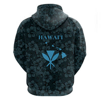 Hawaii Lei Kamehameha Zip Hoodie Uliuli Seamless Pattern Hibiscus Flower LT9 - Polynesian Pride