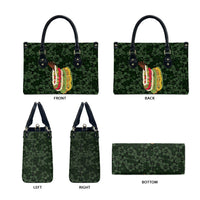 Hawaii Lei Kamehameha Leather Bag Oma'oma'o Seamless Pattern Hibiscus Flower