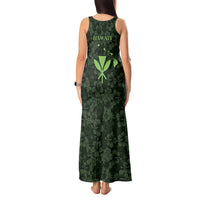 Hawaii Lei Kamehameha Tank Maxi Dress Oma'oma'o Seamless Pattern Hibiscus Flower LT9 - Polynesian Pride