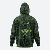 Hawaii Lei Kamehameha Zip Hoodie Oma'oma'o Seamless Pattern Hibiscus Flower