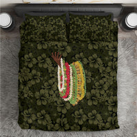 Hawaii Lei Kamehameha Bedding Set Melemele Seamless Pattern Hibiscus Flower
